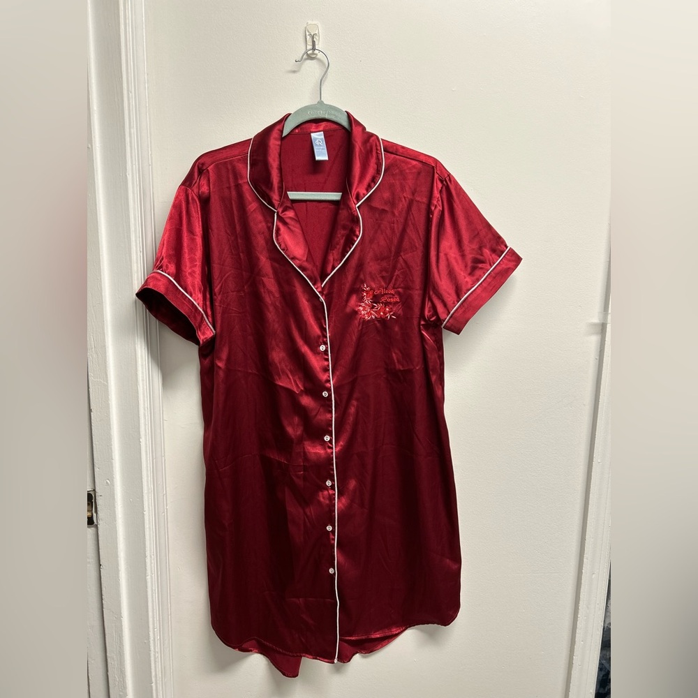 Red Satin Nightshirt